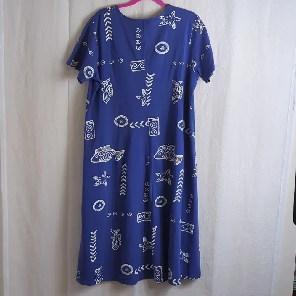 Langenlook Blue Dress Coconut Bay Large - Picture 3 of 6